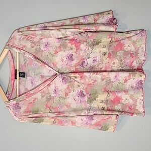 Vintage Y2K Floral whimsical fairy Grunge babydoll Top Size 18 20‎ Pastel Art